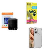 Kit Caixa De Som + Capinha Motorola G30 + Película 9d
