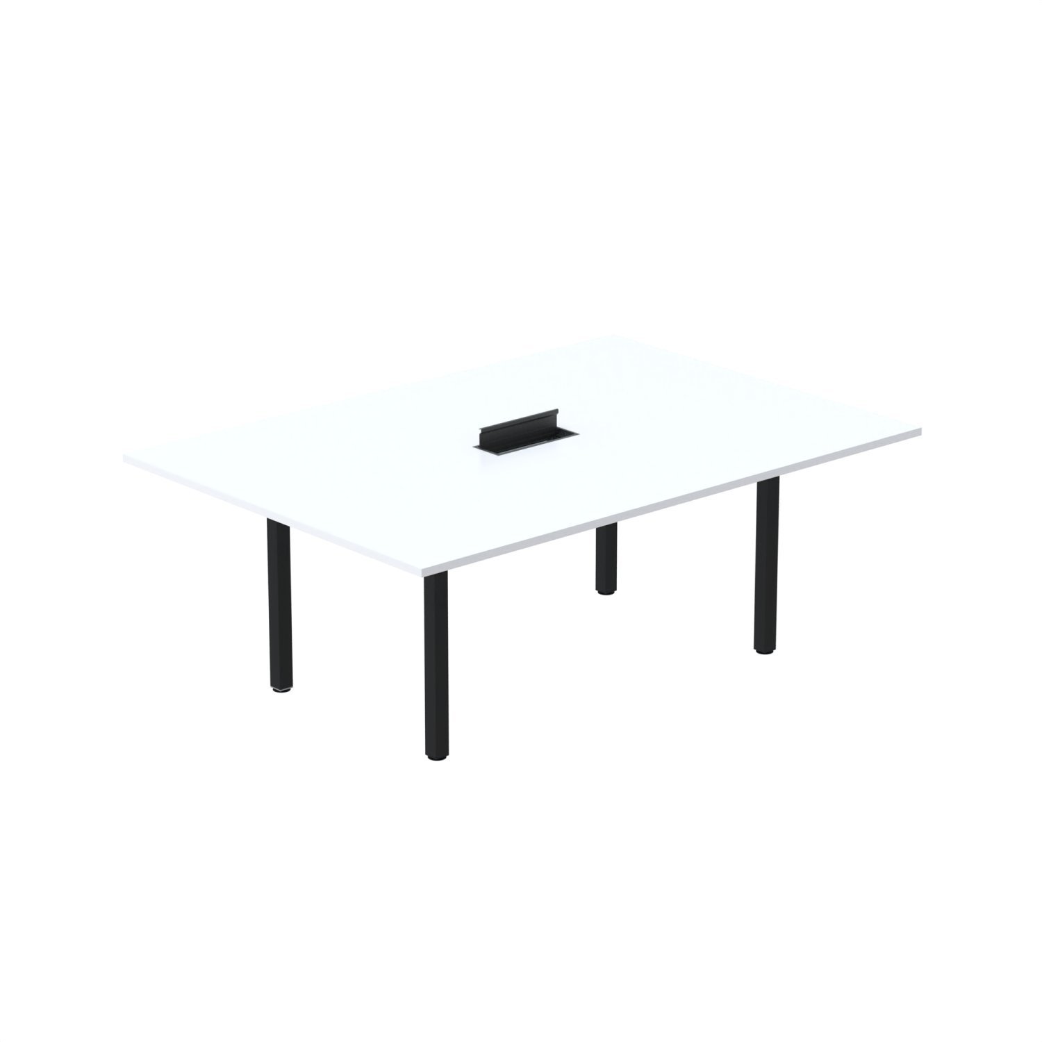 Mesa Reunião 200cm X 120cm Mrcpb2012 Branco/preto