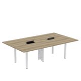 Mesa Reunião 240cm X 120cm Mrcpb2412 Noce Naturalle/branco