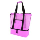 Bolsa Mesh Compartimento Térmico Para Praia Piscina Campo Piquenique Tamanho:único