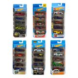 Pack 5 Carrinhos Hot Wheels 1:64 Miniatura Mattel Sortido