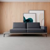 Sofa Game 4 Lugares 260 Neo Mescla Cinza Claro e Cinza Chumbo com a base em co