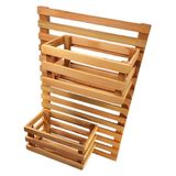 Jardim Vertical 50 X 50 Painel Madeira 2 Cachepots 14x27