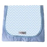 Trocador Portátil De Bolsa Baby Dobrável -chevron Azul