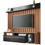 Painel Ripado Home Suspenso Para Tv 55 Pol. Elze H01 Nature/preto - Mpozenato