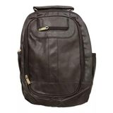 Mochila Bolsa Faculdade Notebook Divisória Pu K155 Marrom