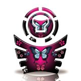 Kit Protetor Tanque E Bocal Moto Honda Acima 2018 Borboleta Pink Rosa