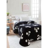 Cobertor Solteiro Mickey Preto E Branco Jolitex Ternille