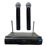 Microfone Duplo Sem Fio Profissional Uhf Karaoke Palestras