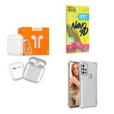 Kit Fone Sem Fio + Capinha Motorola G10 + Película 9d