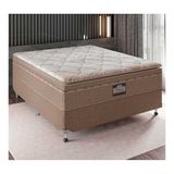 Cama Box Conjugada De Casal Portobel Potenza Platinum Com Molas Lfk E Pillow Top 74x138x188cm