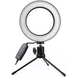 Ring Light De Mesa Iluminador De Led Tripé 6 Polegadas 16cm