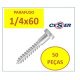 50 Peças Parafuso Sextavado Soberba Ciser 1/4 X 60