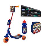 Patinete Infantil Com Garrafinha E Bolsa - Azul