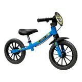 Bicicleta Infantil Sem Pedal Equilíbrio Balance Azul Nathor