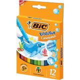 Canetinha Hidrográfica Evolution Bic Ultra Lavável 12 Cores