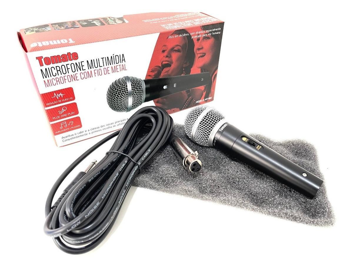 Microfone Profissional Fio 5m Karaoke Palestras Igrejas P10