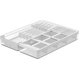 Organizador De Talheres Facas Utensilios Gavetas Clear Ou