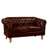 Namoradeira Chesterfield Duque 2 Lugares Via Encanto Courano Marrom Café