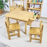 Mesa Com 2 Cadeiras Infantil Alecrim 50a X 84l X 55p Cor Mel