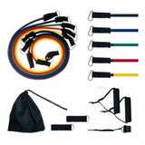 Kit Tubing Elástico 11 Itens Treinamento Funcional Pilates