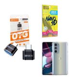 Kit Usb Para Tipo C + Capinha Motorola G32 + Película 9d