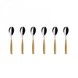 Colher Para Café 15cm Inox 6 Peças Dourado Glamour Bugatti