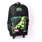 Mochila Com Rodas Hulk Herói Marvel Escolar Infantil