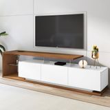 Painel Para TV até 60 Polegadas 217cm Pisa Yescasa Branco/Cedro
