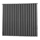 Cortina Em Tecido Semi Blackout Cinza 2,00x1,30