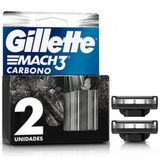 Refil Para Barbeador Gillette Mach3 Carbono 2 Cargas