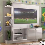 Estante Com Painel Tv 55&quot; E 2 Portas França Multimóveis Br2473 Branco/ Lacca Fumê