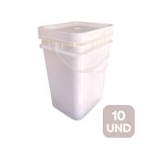 Balde Para Açougues De 20l Retangular 10 Und