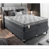 Cama Box Queen Size Orion Com Molas Ensacadas E Revestimento Em Tecido Poliéster 72x158x198cm Portobel