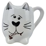 Caneca Porcelana 300 Ml Gato Comilão Chá Da Tarde