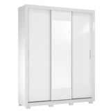 Guarda Roupa Casal 3 Portas Vero C/ Pés E Espelho 32270pe Branco Demóbile