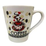 Caneca Tulipa Porcelana Estampa Café 290ml