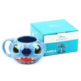 Caneca De Porcelana 3d Stitch Disney