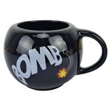 Caneca Divertida Porcelana Bomb Redonda Coleção Presente