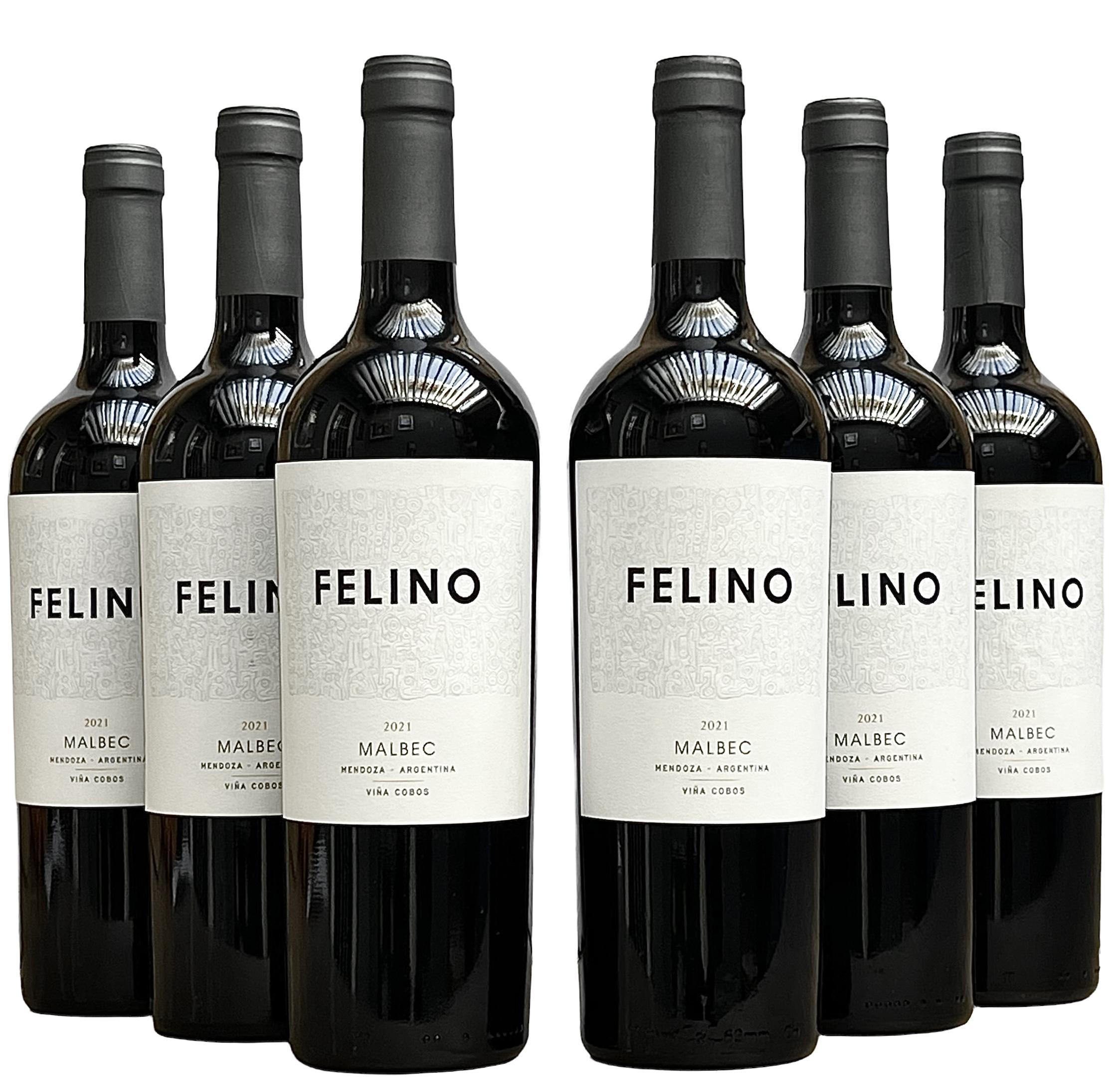 Vinho Felino Malbec Cobos Kit Com 6 Garrafas Oferta