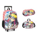 Kit Mochila Naruto Boruto Rodinhas Original Infantil Grande