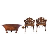 Kit Meu Jardim Lenheiro Urupema + 2 Poltronas Em Ferro