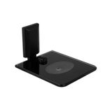 Saboneteira Aluminio E Vidro Preto Fosco Porta Banheiro