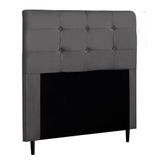 Cabeceira Cama Box Casal Luna 140cm Suede Cinza - Abmaza