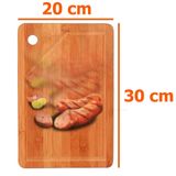 Tabua Corte Carne Madeira Bambu Churrasco Cozinha Mor 20x30