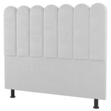 Cabeceira Cama Box Casal King Size Lana 195cm Sintético Branco - Desk Design