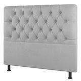 Cabeceira Cama Box Casal King Size Nice 195cm Suede Cinza Claro - Desk Design