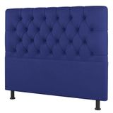Cabeceira Cama Box Casal King Size Nice 195cm Suede Azul - Desk Design