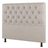 Cabeceira Cama Box Casal Queen Size Nice 160cm Linho Bege - Desk Design
