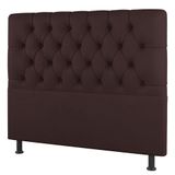 Cabeceira Cama Box Casal Nice 140cm Sintético Marrom - Desk Design